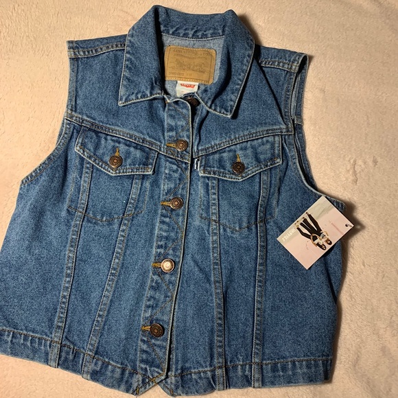 VINTAGE Levi’s sleeveless denim jacket large, XL - Picture 4 of 4